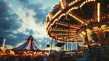 ai gerado colorida verão carnaval às crepúsculo foto