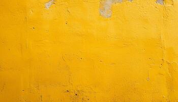 ai gerado uma amarelo pintado parede com descamação pintura foto