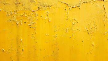 ai gerado amarelo pintura em uma parede com uma amarelo fundo foto
