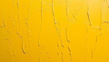 ai gerado uma amarelo pintado parede com descamação pintura foto