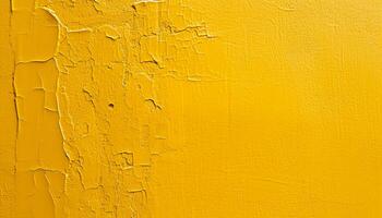 ai gerado amarelo pintura em uma parede com uma amarelo fundo foto