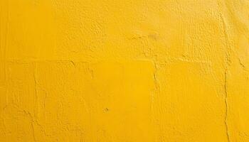 ai gerado uma amarelo pintado parede com descamação pintura foto