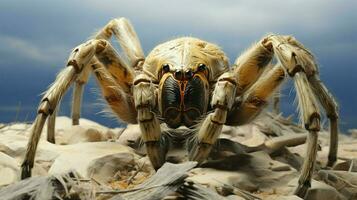 ai gerado agradável aranha background em branco fundo foto