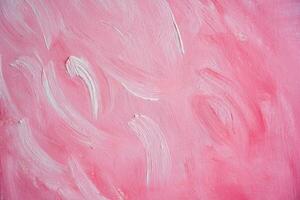 abstrato acrílico pintura fundo com Rosa e branco mão golpes. Alto qualidade foto