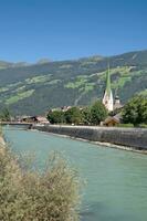 Vila do zelar sou ziller, zillertal, tirol, áustria, foto