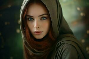ai gerado lindo mulheres vestindo hijab generativo ai foto