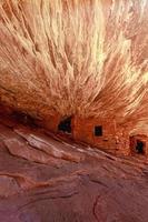 Ruínas da casa pueble do povo nativo americano anasazi foto