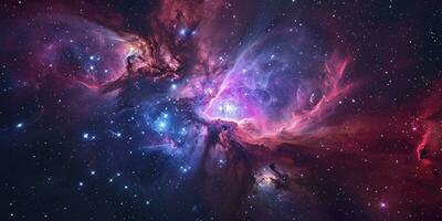 ai gerado nebulosa e galáxias dentro espaço. abstrato cosmos fundo. foto
