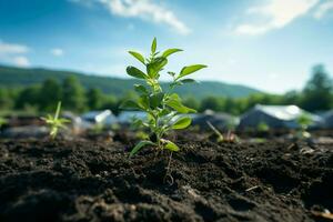 ai gerado verde iniciativa Novo árvore plantado Como parte do a luta contra clima mudança ai gerado foto