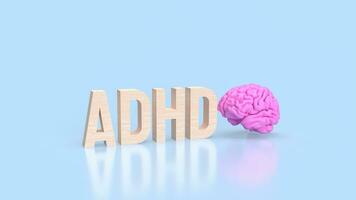 a adhd para médico ou Educação conceito 3d Renderização. foto