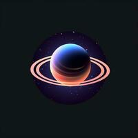 ai gerado 3d logotipo do uma planeta. generativo ai foto