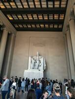 Washington, CC, EUA - 16.12.2023 Lincoln memorial dentro centro da cidade Washington. foto