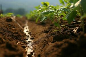 ai gerado de Meio Ambiente mordomia uma árvore ser plantado para contribuir para clima mudança mitigação ai gerado foto