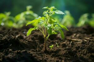 ai gerado de Meio Ambiente mordomia uma árvore ser plantado para contribuir para clima mudança mitigação ai gerado foto