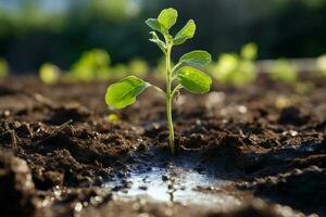 ai gerado verde iniciativa Novo árvore plantado Como parte do a luta contra clima mudança ai gerado foto