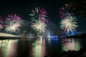 Julho 4º macy's fogos de artifício dentro Novo Iorque foto