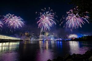 Julho 4º macy's fogos de artifício dentro Novo Iorque foto