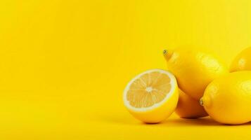 ai gerado limão amarelo fundo foto