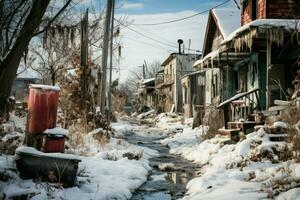 ai gerado inverno abandono - generativo ai foto