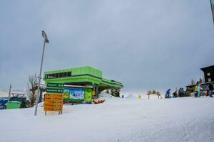 mariazell Áustria esqui recorrer dentro Áustria para esquiar e snowboard tem 11 km declives e 5 elevadores para transporte convidados foto