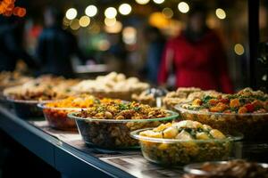 ai gerado feriado mercado Comida - generativo ai foto