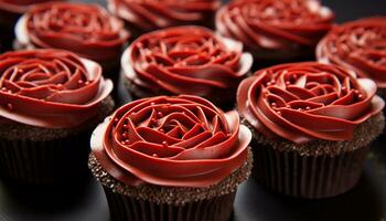 ai gerado caseiro Bolinho com chocolate glacê, uma doce indulgência para celebração gerado de ai foto