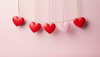 ai gerado romântico coração forma decoração simboliza amor e romance gerado de ai foto