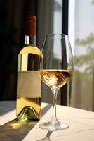 ai gerado luxo copo de vinho reflete elegância e celebração ao ar livre gerado de ai foto