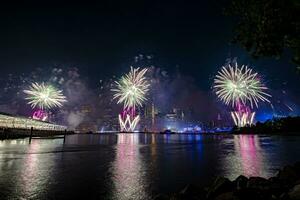 Julho 4º macy's fogos de artifício dentro Novo Iorque foto