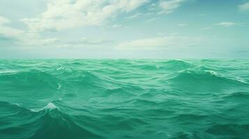 ai gerado mar verde suave fundo foto
