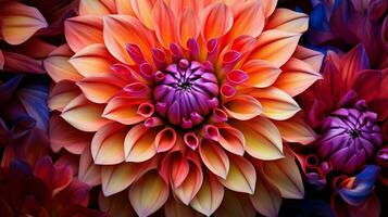 vibrante dália Flor uma símbolo do beleza dentro natureza foto