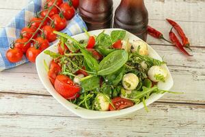 misturar salada com mozzarella e tomate foto