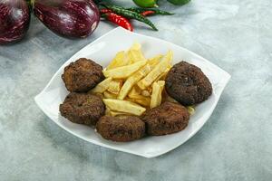 vegano cozinha - grão de bico volta falafel foto