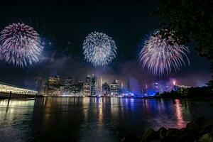 Julho 4º macy's fogos de artifício dentro Novo Iorque foto