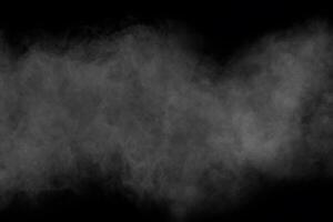 explosão de pó branco abstrato em um movimento background.freeze preto de respingo de pó branco. foto
