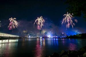 Julho 4º macy's fogos de artifício dentro Novo Iorque foto