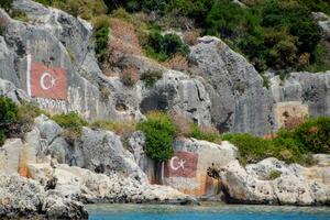 ruínas do a antigo cidade do kekova em a costa. foto