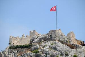 ruínas do a antigo cidade do kekova em a costa. foto