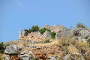 ruínas do a antigo cidade do kekova em a costa. foto