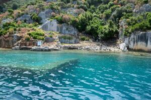 a ruínas do a cidade do mira, kekova foto