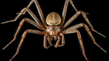 ai gerado foto do Castanho recluso aranha isolado em branco fundo. generativo ai