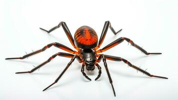 ai gerado foto do redback aranha isolado em branco fundo. generativo ai