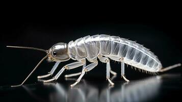 ai gerado foto do silverfish isolado em branco fundo. generativo ai