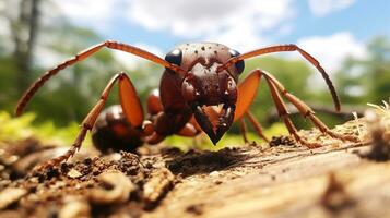ai gerado foto do buldogue formiga em uma chão. generativo ai