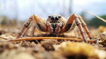 ai gerado foto do aranha em uma chão. generativo ai