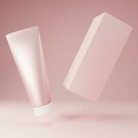 3d rendido beleza Cosmético tubo brincar para pele Cuidado produtos foto