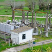 elétrico subestação para poder fornecem para a industrial instalação foto