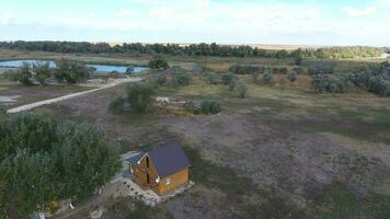 casas em a base do descansar. casas para turistas e caçadores foto