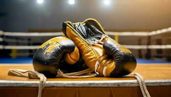 ai gerado boxe luvas para ginástica Treinamento foto