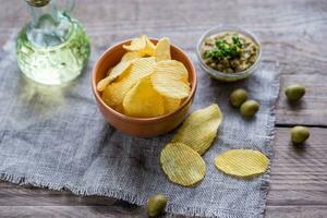 batata salgadinhos com Oliva tapenade foto